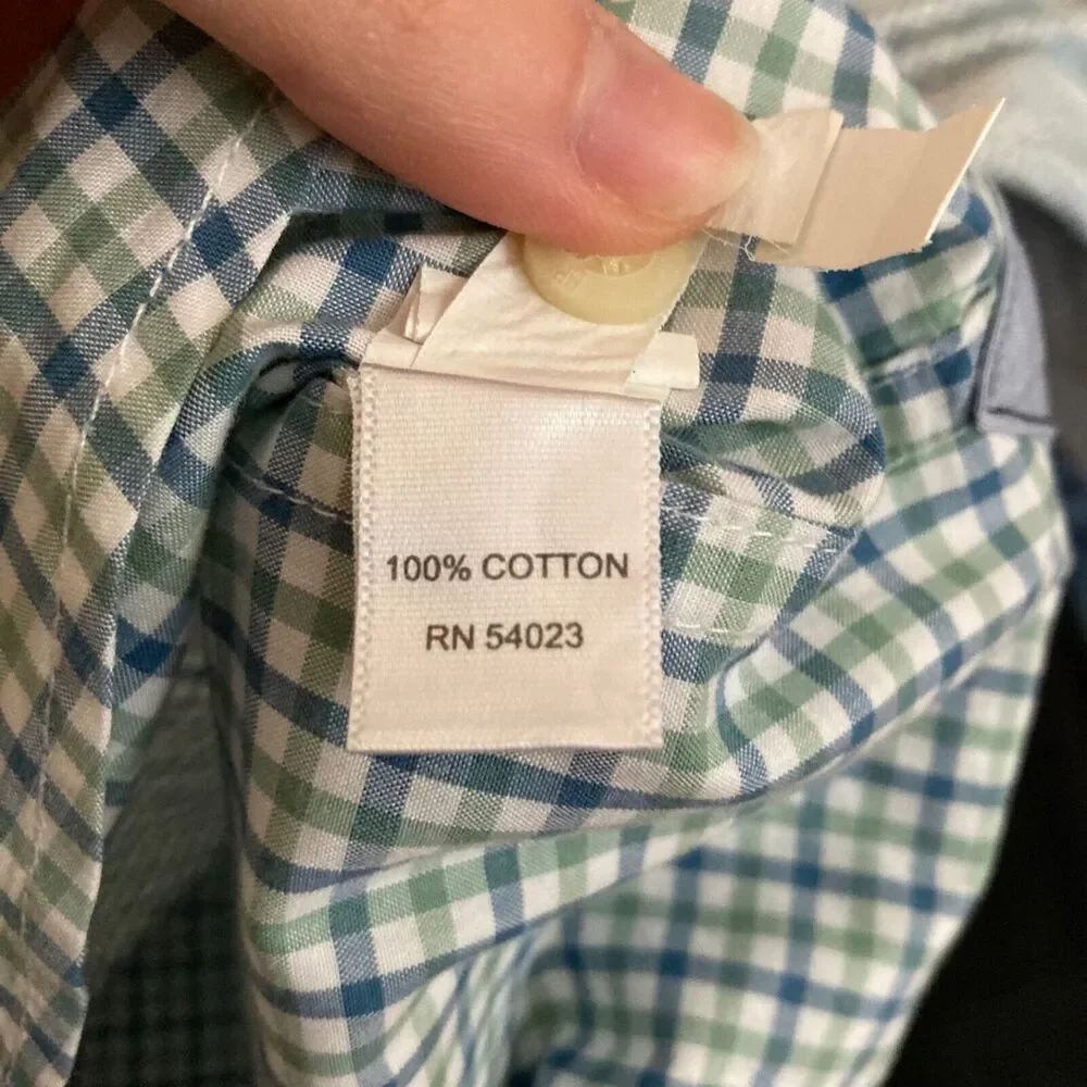 Banana Republic‎ Shirt Mens Sz L 16-16.5 Plaid Cotton Long Sleeve Button Up
